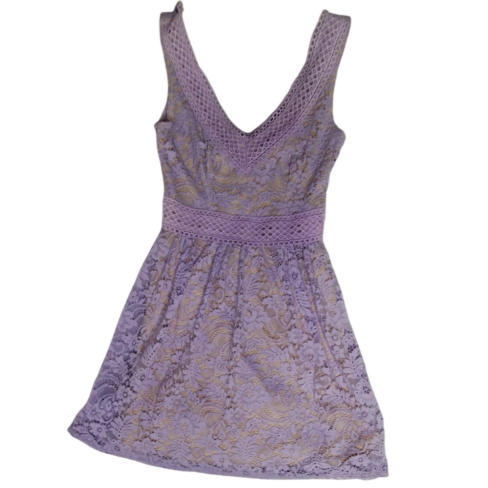 B. Darlin Lace Dress V Neck Sleeveless‎ Party Cocktail Mini Dress Size 1/2 XS